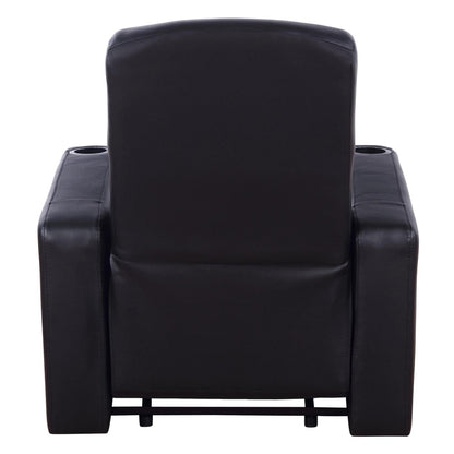 Cyrus Upholstered Recliner Living Room Set Black 600001-S4A