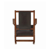 Ida Upholstered Rocking Chair Tobacco and Dark Brown 600058