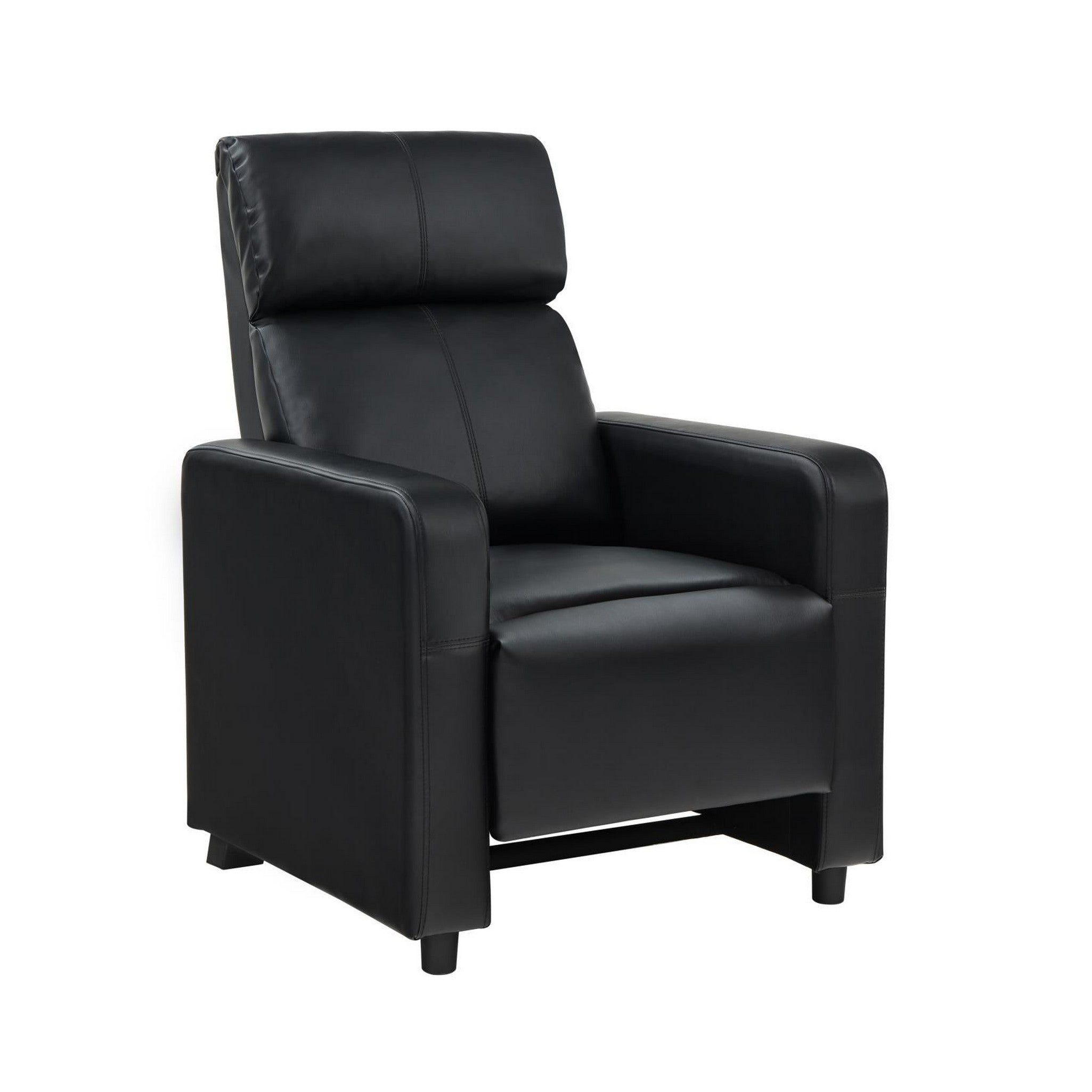 Toohey Upholstered Tufted Recliner Living Room Set Black 600181-S4A