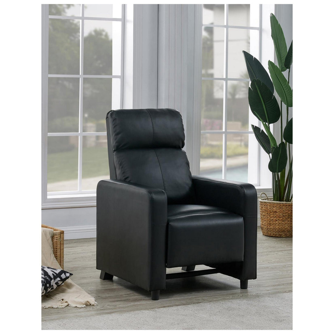 Toohey Home Theater Push Back Recliner Black 600181