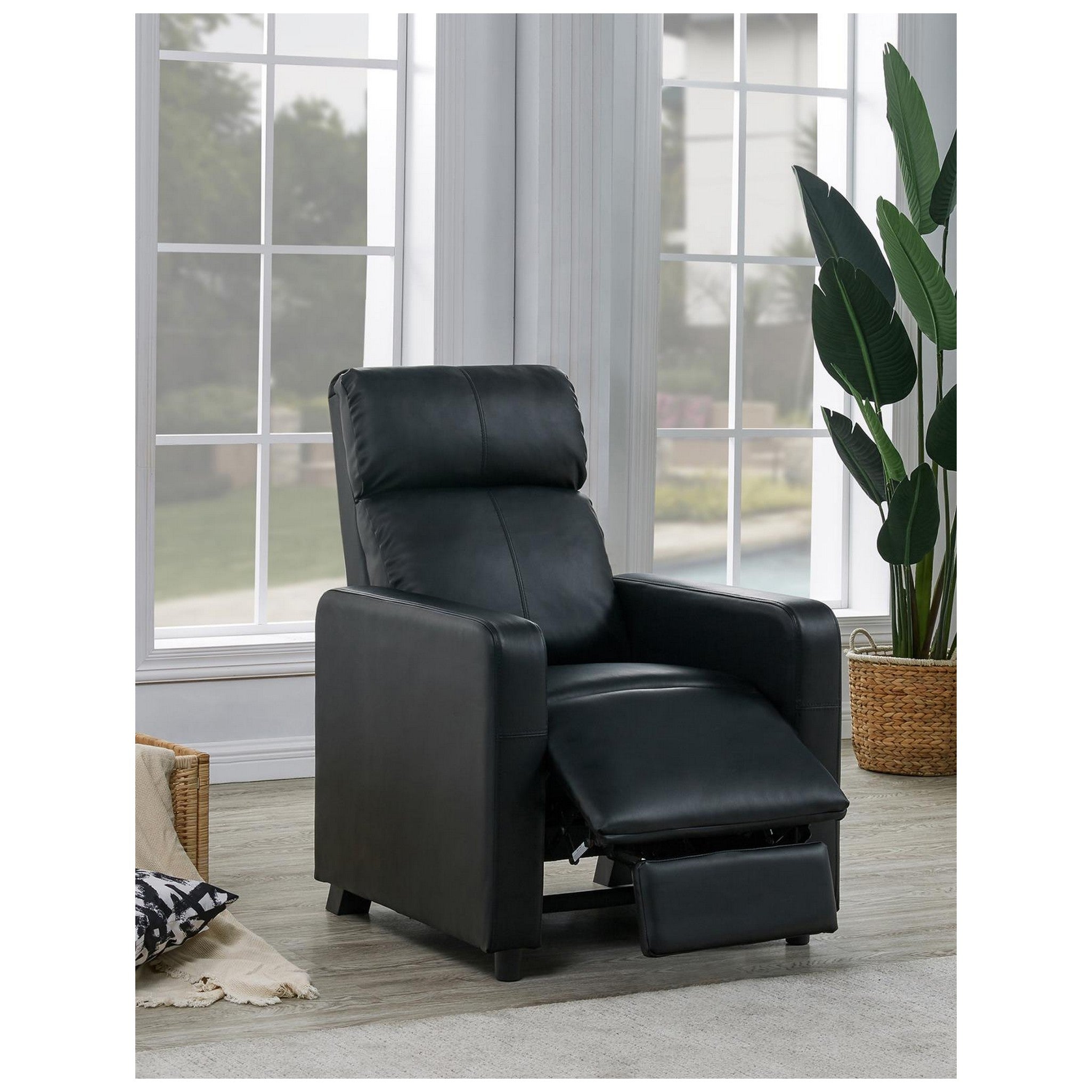 Toohey Home Theater Push Back Recliner Black 600181