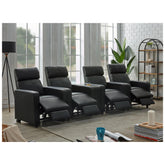 Toohey Home Theater Push Back Recliner Black 600181