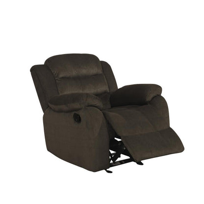 Rodman Upholstered Glider Recliner Chocolate 601883