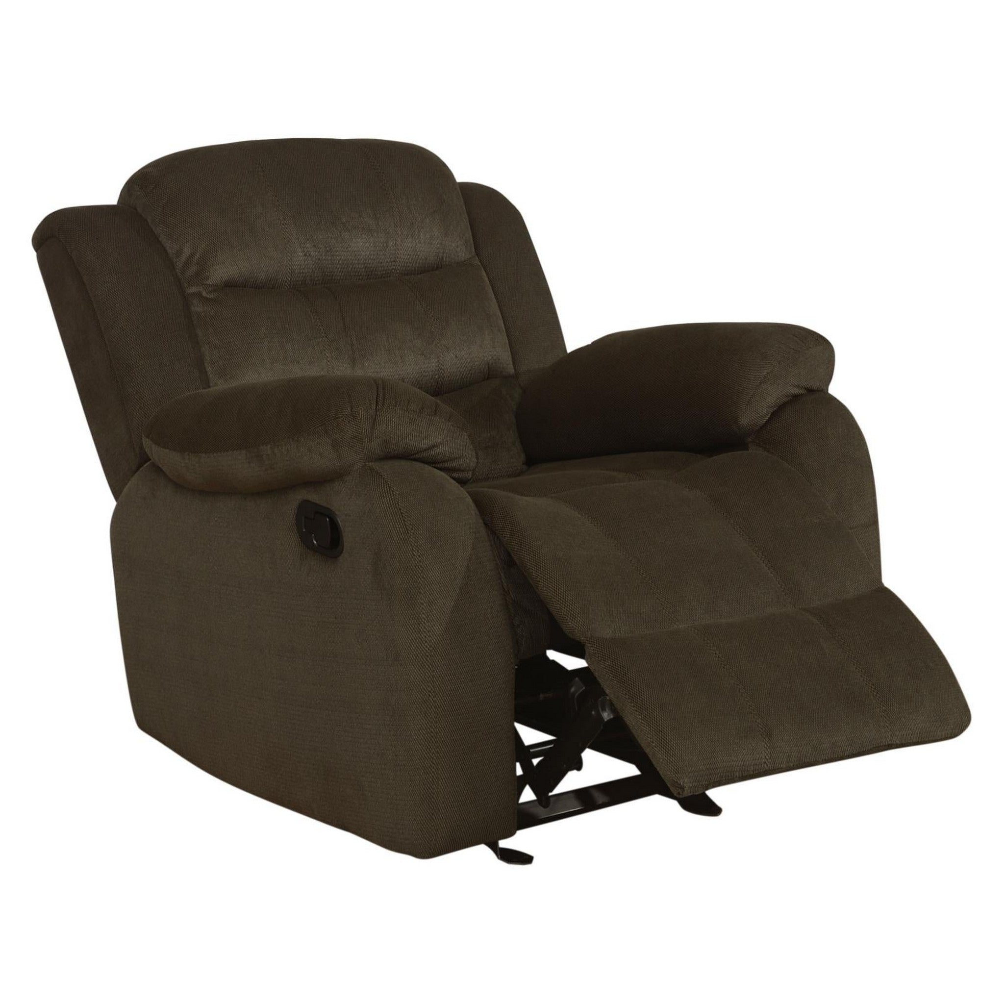 Rodman Upholstered Glider Recliner Chocolate 601883