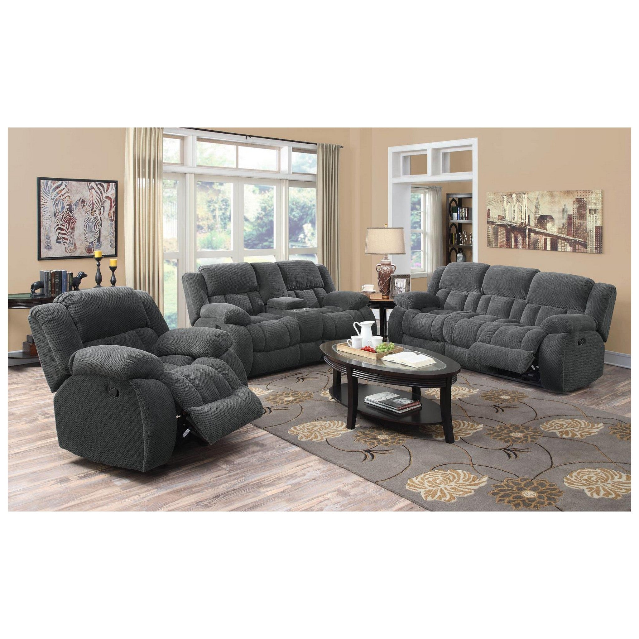 Weissman Upholstered Tufted Living Room Set 601921-S3