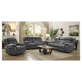 Higgins Pillow Top Arm Upholstered Motion Sofa Grey 602261