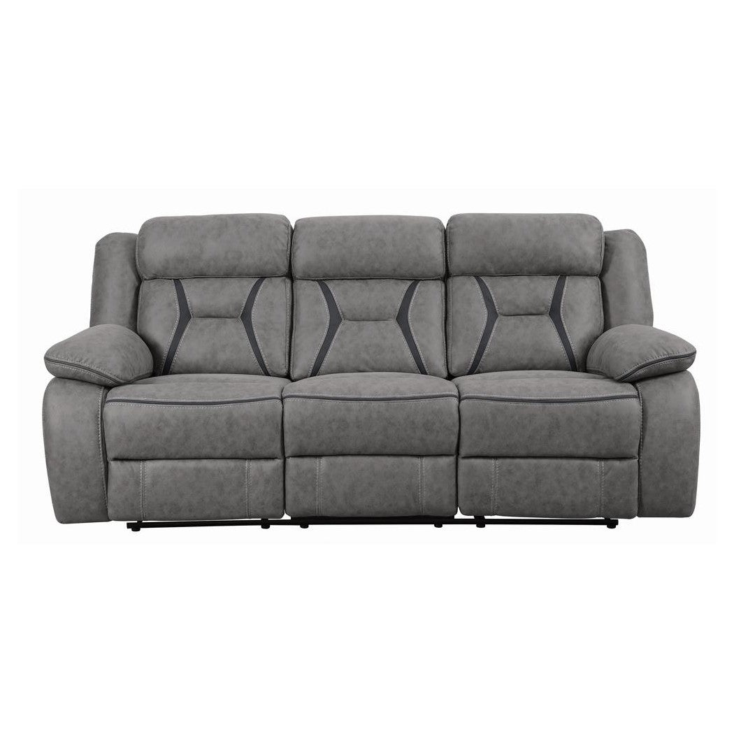 Higgins Pillow Top Arm Upholstered Motion Sofa Grey 602261