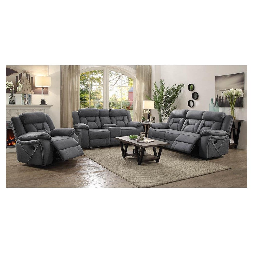 Higgins Pillow Top Arm Upholstered Motion Sofa Grey 602261