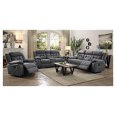 Higgins Pillow Top Arm Upholstered Motion Sofa Grey 602261