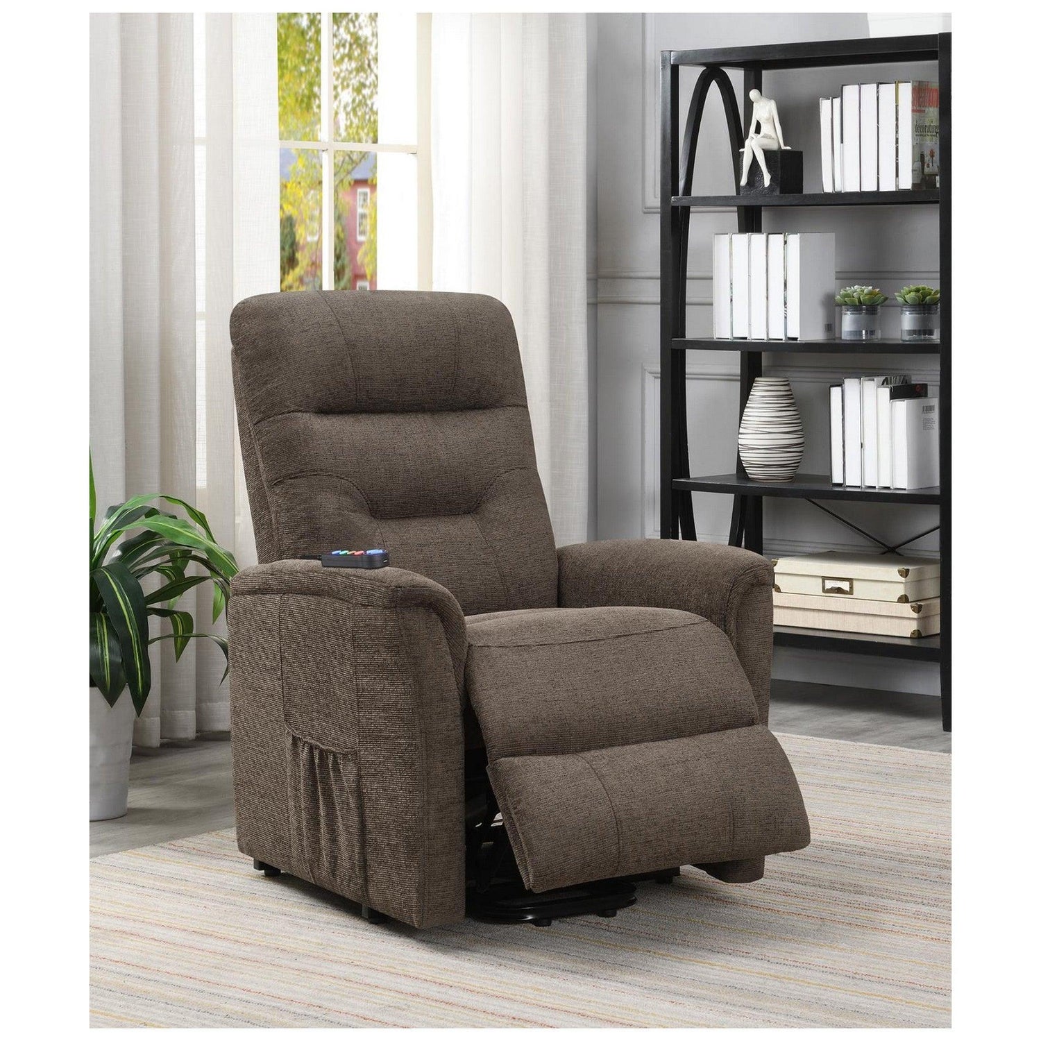 Henrietta Power Lift Recliner with Storage Pocket Brown 609404P