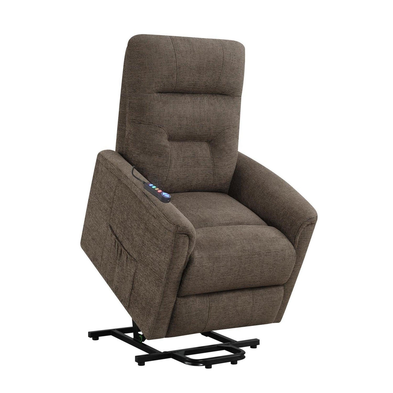 Henrietta Power Lift Recliner with Storage Pocket Brown 609404P