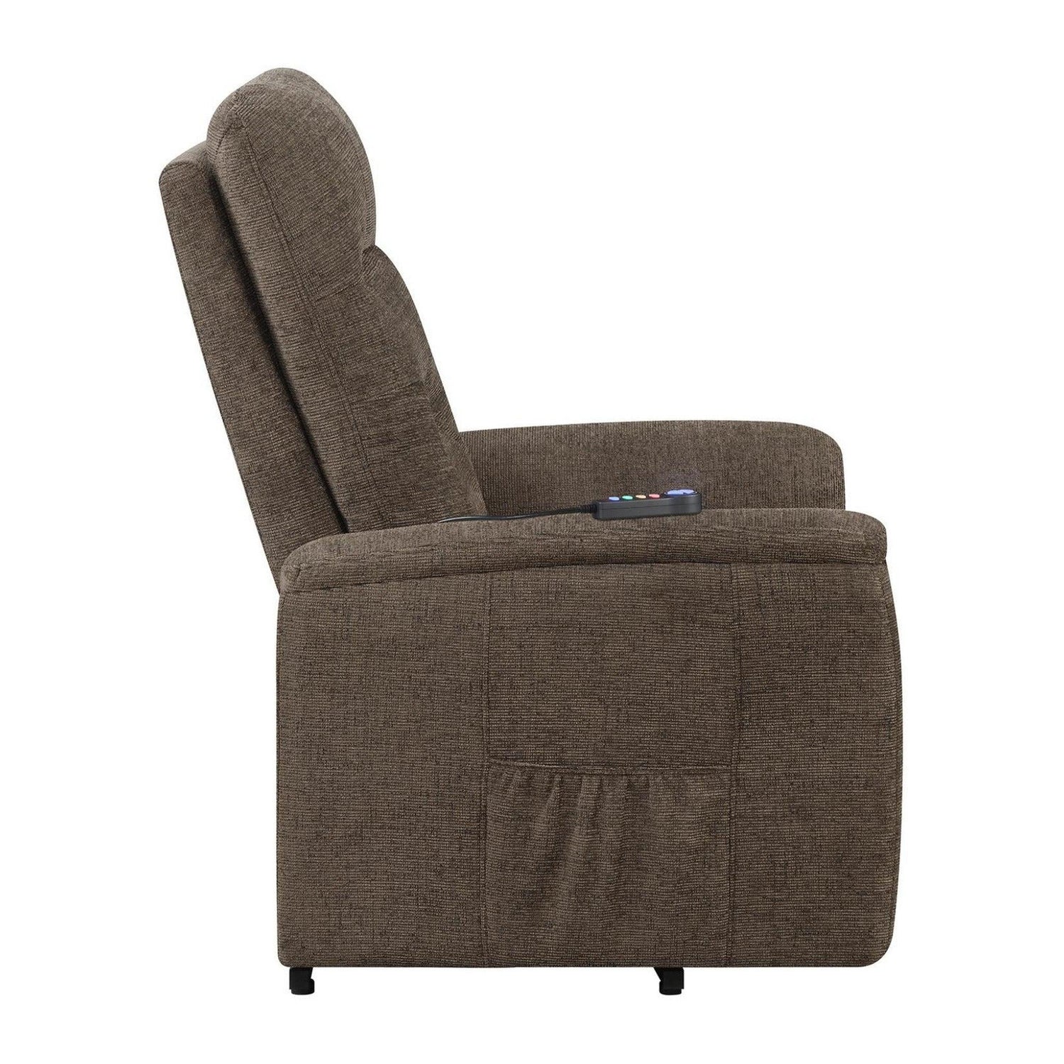 Henrietta Power Lift Recliner with Storage Pocket Brown 609404P