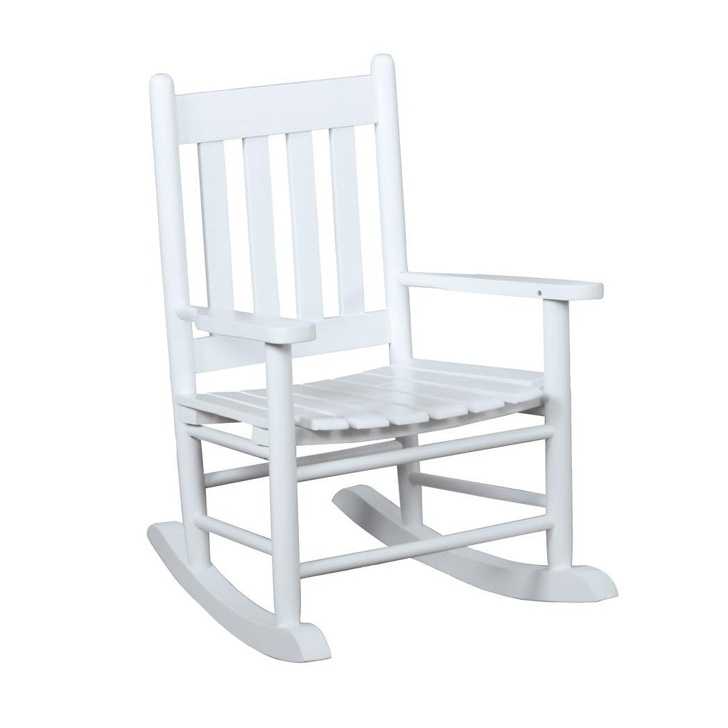 Annie Slat Back Youth Rocking Chair White 609450