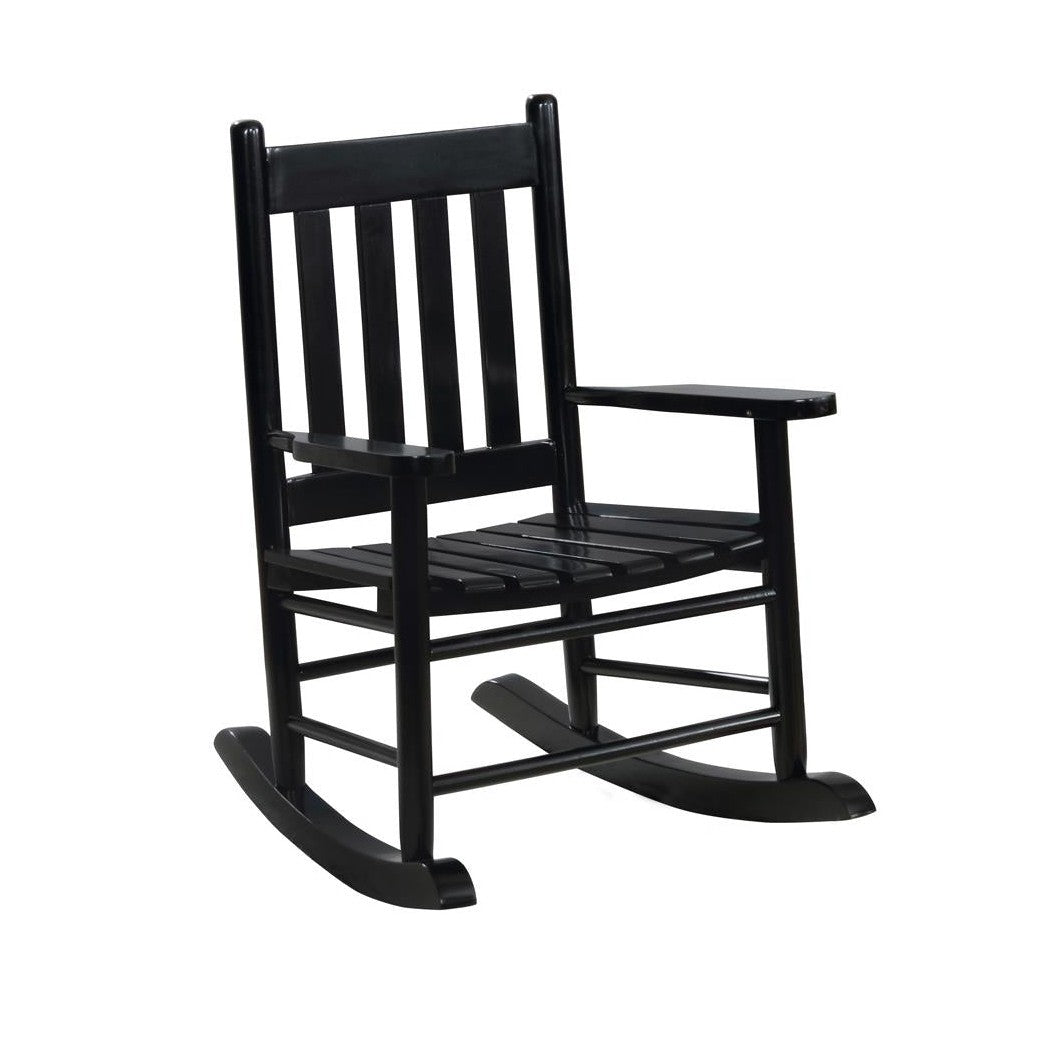 Annie Slat Back Youth Rocking Chair Black 609451