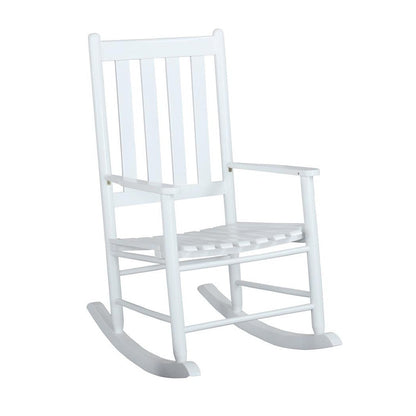 Annie Slat Back Wooden Rocking Chair White 609455