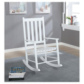 Annie Slat Back Wooden Rocking Chair White 609455