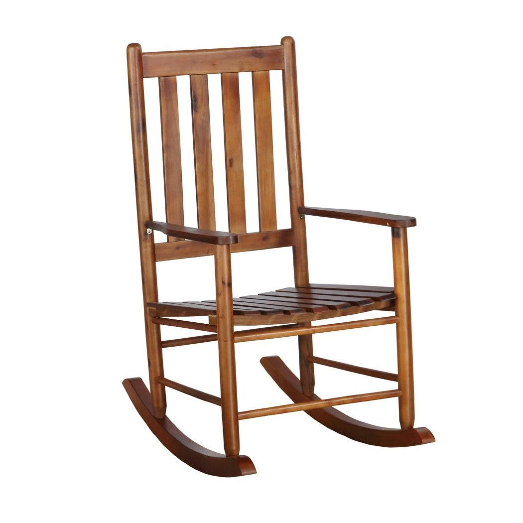 Annie Slat Back Wooden Rocking Chair Golden Brown 609457