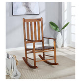 Annie Slat Back Wooden Rocking Chair Golden Brown 609457