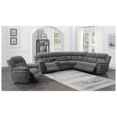 Bahrain 6-piece Upholstered Power Sectional Charcoal 609540P