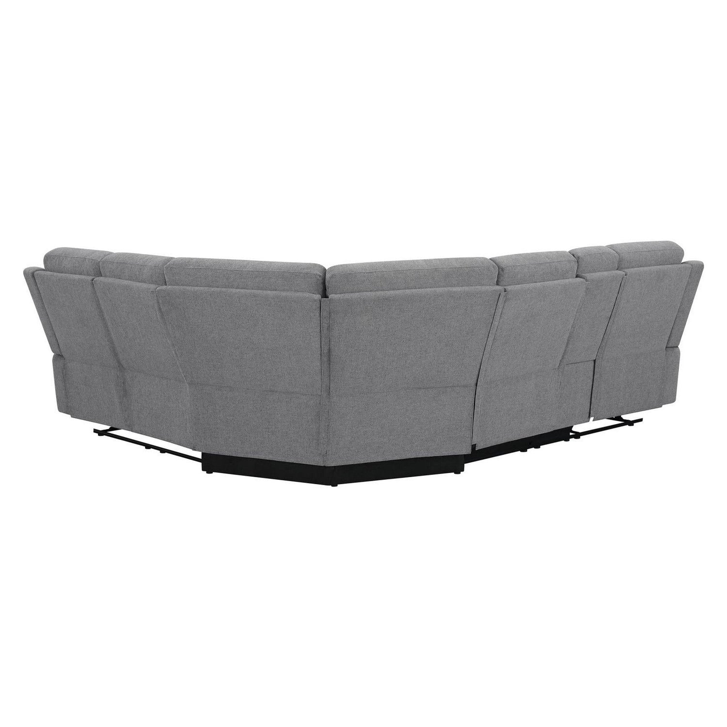 David 3-piece Upholstered Motion Sectional with Pillow Arms Smoke 609620