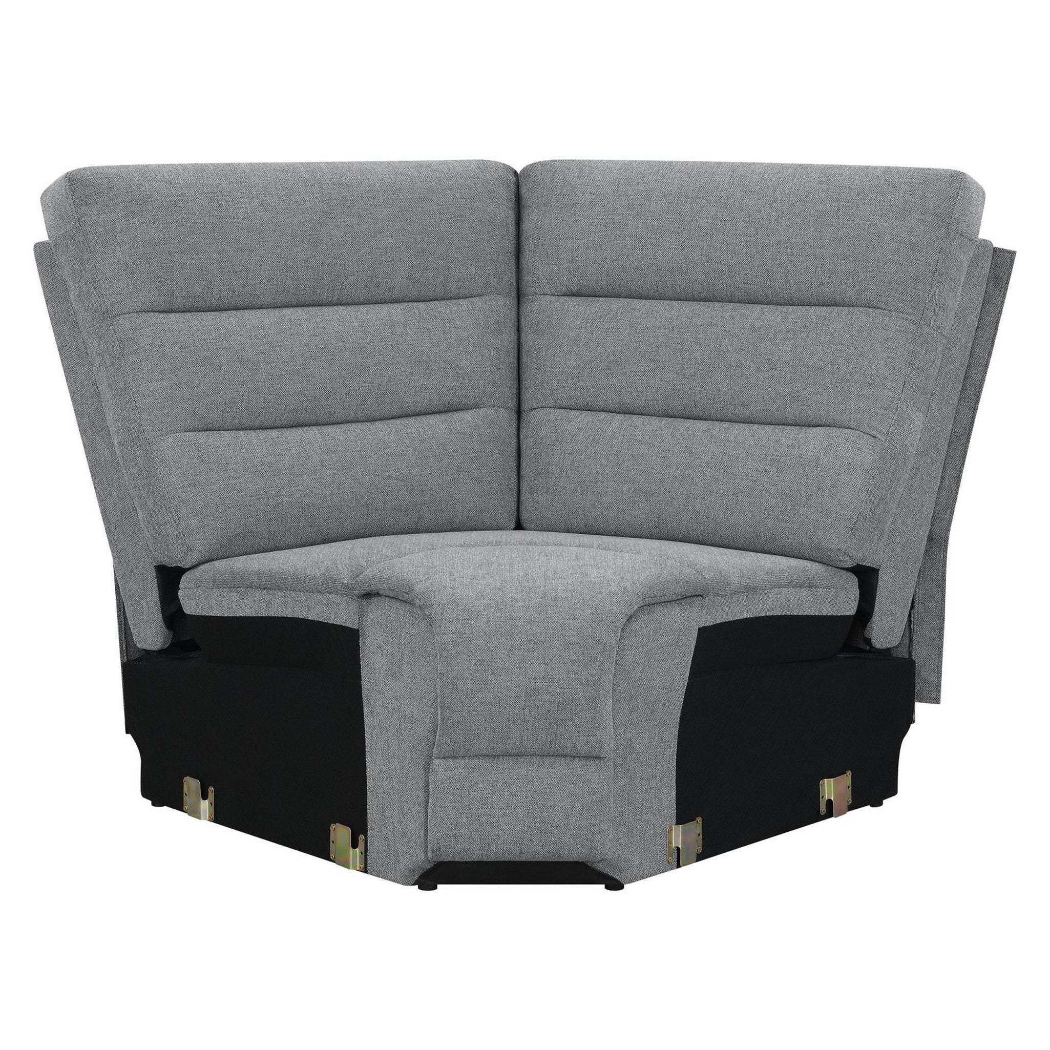 David 3-piece Upholstered Motion Sectional with Pillow Arms Smoke 609620