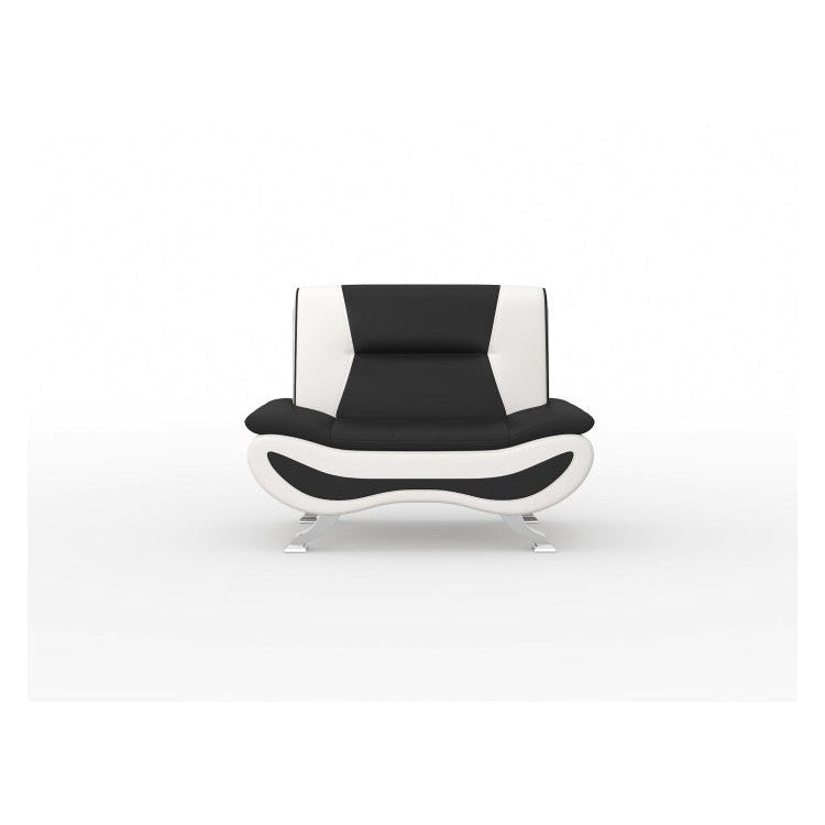 CHAIR, BLACK &amp; GRAY PU 8219BLK-1