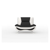 CHAIR, BLACK & GRAY PU 8219BLK-1