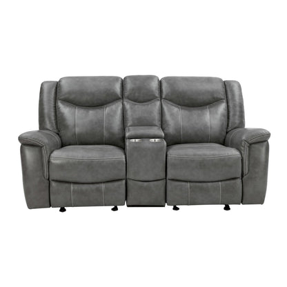 Conrad Upholstered Motion Loveseat Cool Grey 650355