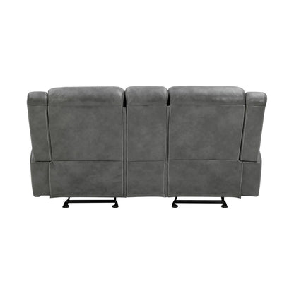 Conrad Upholstered Motion Loveseat Cool Grey 650355