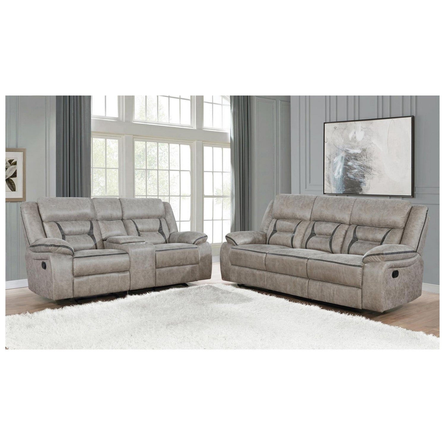 Greer Upholstered Tufted Living Room Set 651351-S2