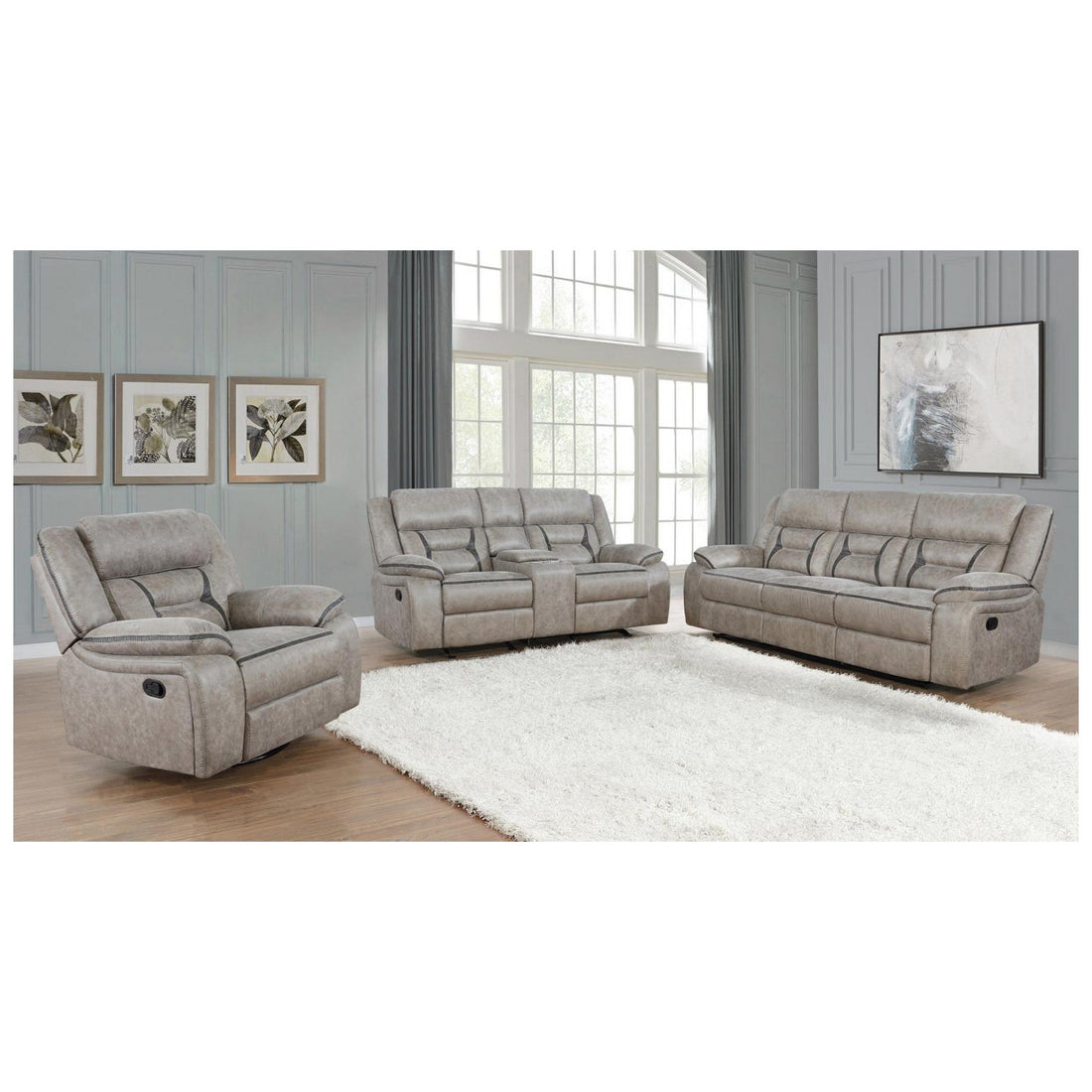 Greer Upholstered Tufted Living Room Set 651351-S3