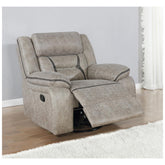 Greer Upholstered Tufted Back Glider Recliner 651353