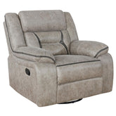 Greer Upholstered Tufted Back Glider Recliner 651353