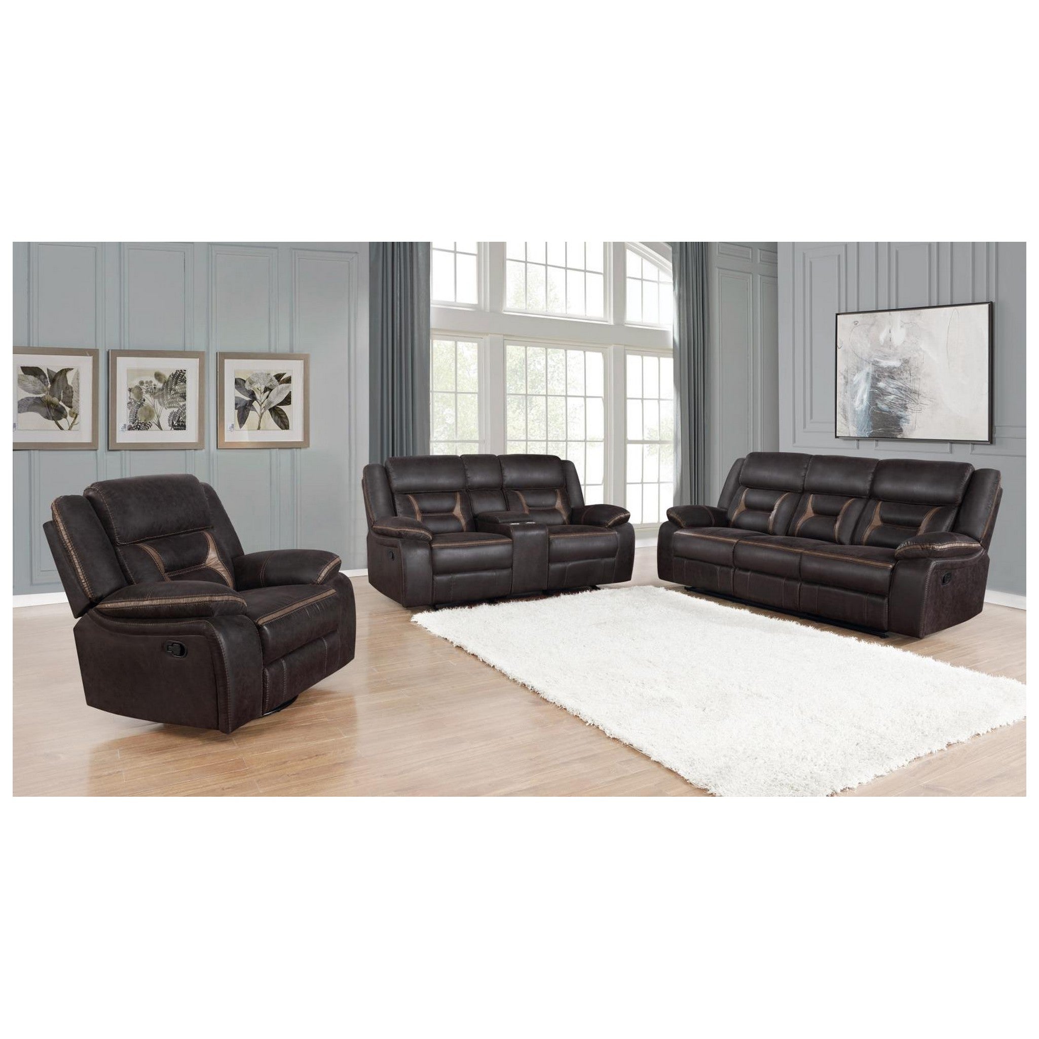 Greer Upholstered Tufted Living Room Set 651354-S3