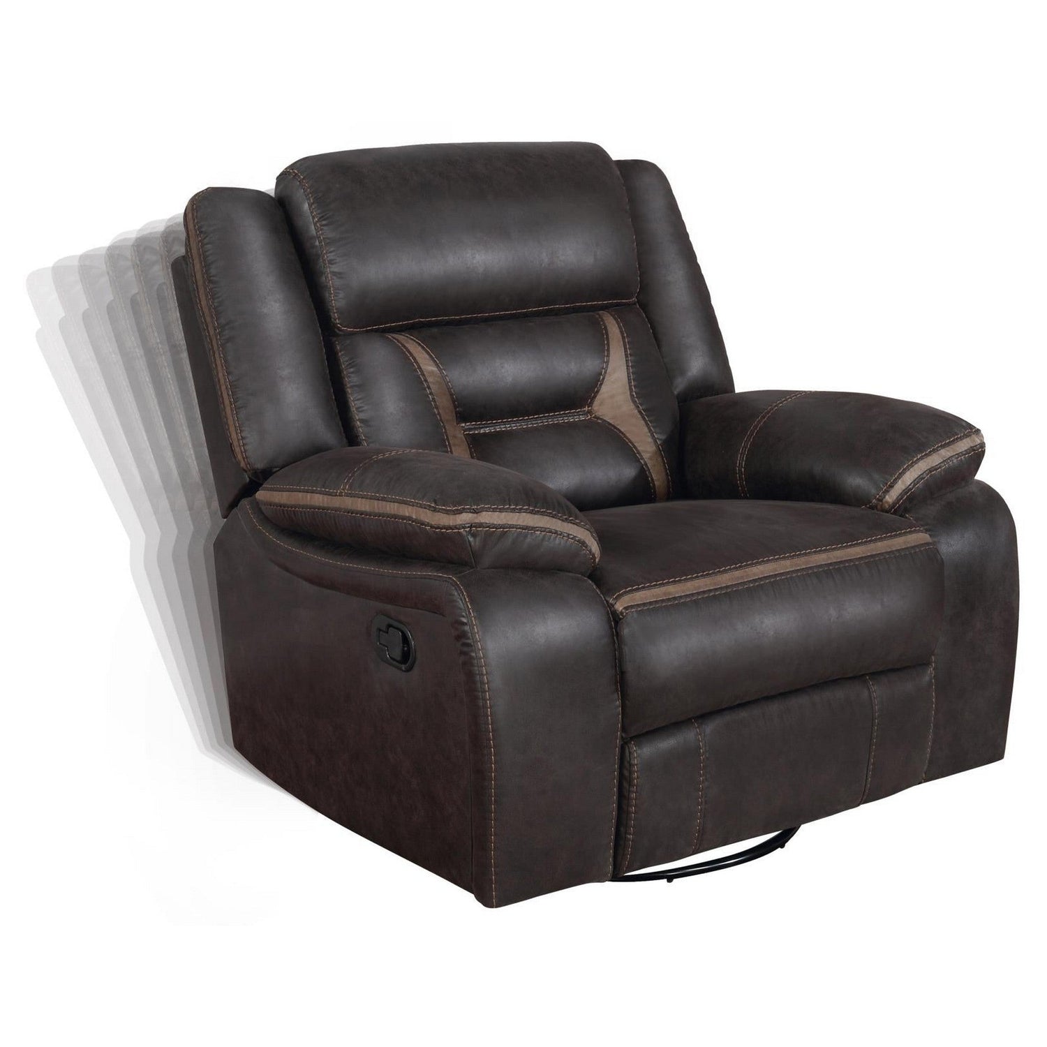 Greer Upholstered Tufted Back Glider Recliner 651356