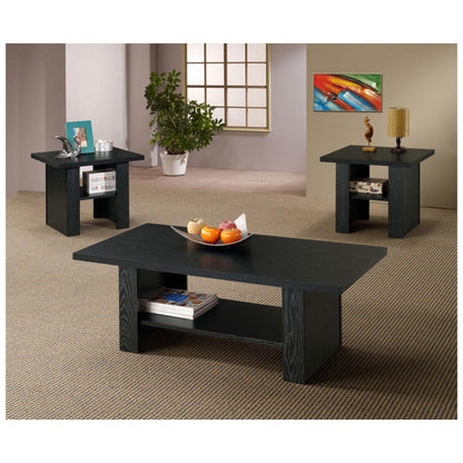 Rodez 3-piece Occasional Table Set Black Oak 700345