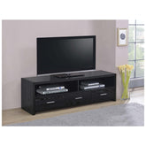 Alton 62" 3-drawer TV Console Black Oak 700645