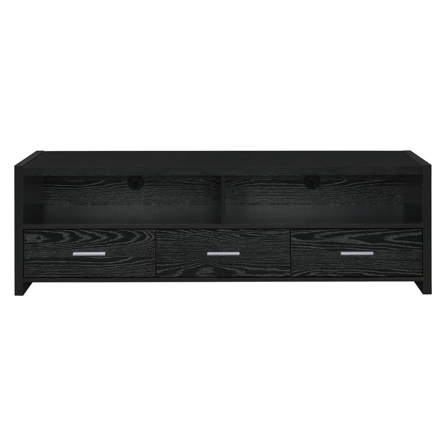 Alton 62&quot; 3-drawer TV Console Black Oak 700645