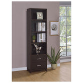 Lewes 2-drawer Media Tower Cappuccino 700882