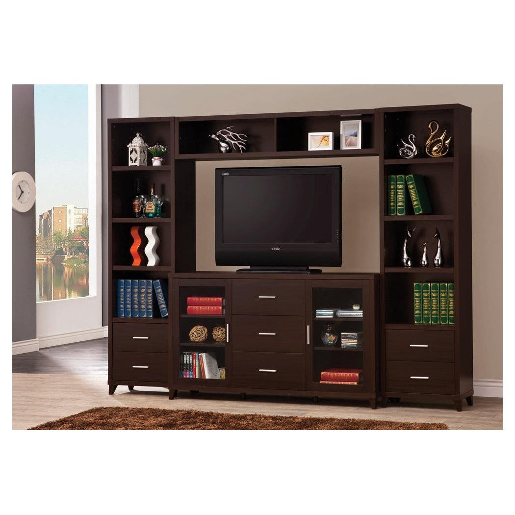 Lewes 2-drawer Media Tower Cappuccino 700882