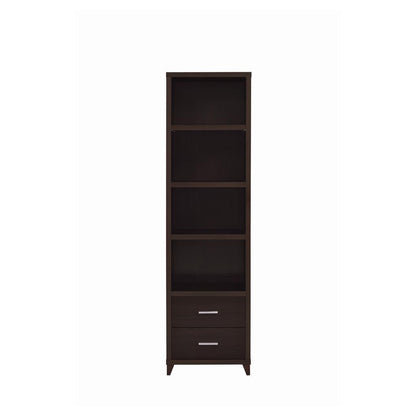 Lewes 2-drawer Media Tower Cappuccino 700882