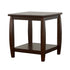 Dixon Square End Table with Bottom Shelf Espresso 701077