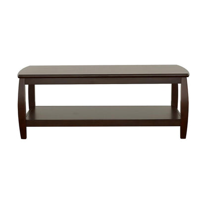 Dixon Rectangular Coffee Table with Lower Shelf Espresso 701078