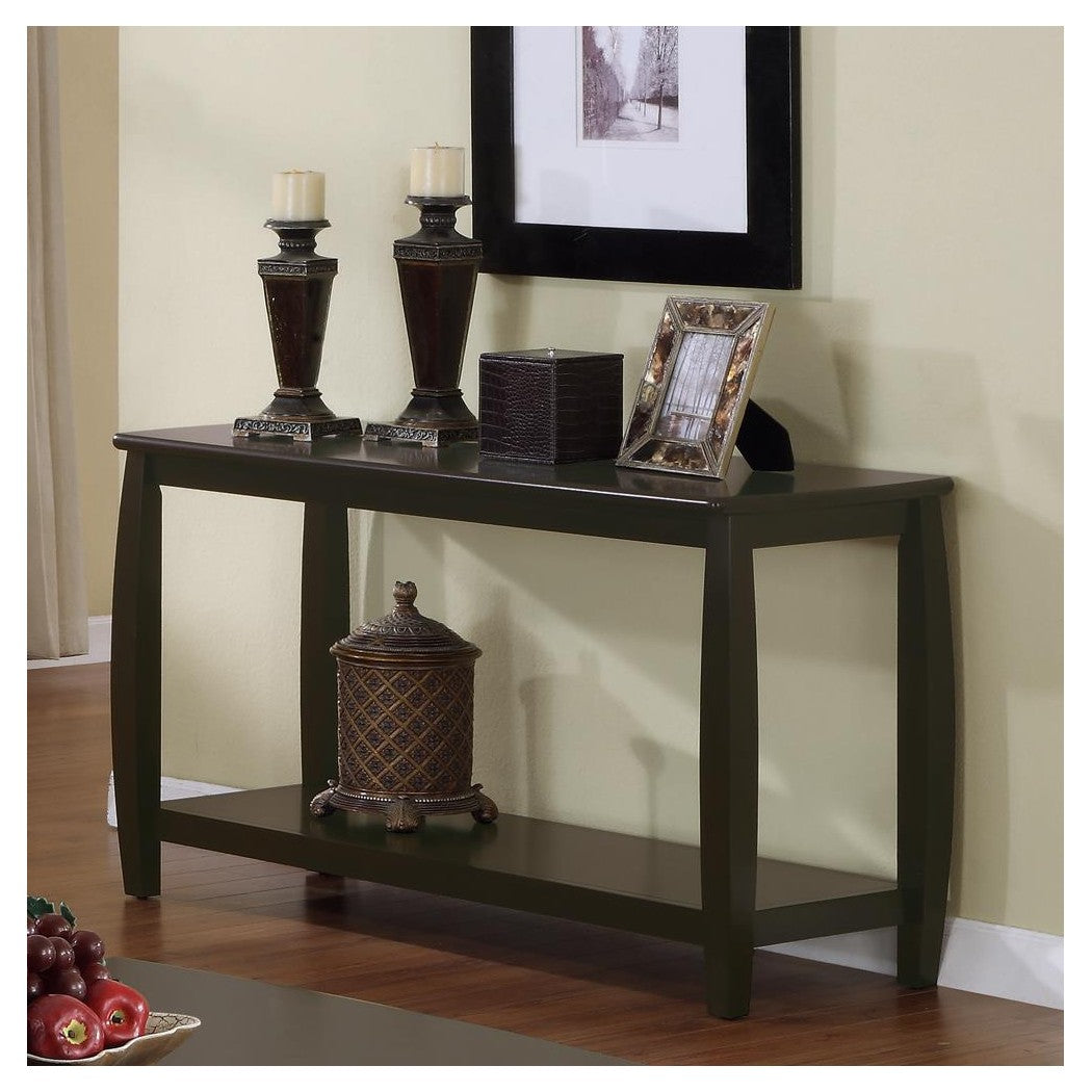 Dixon Rectangular Sofa Table with Lower Shelf Espresso 701079