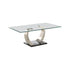 Pruitt Glass Top Coffee Table Clear and Satin 701238