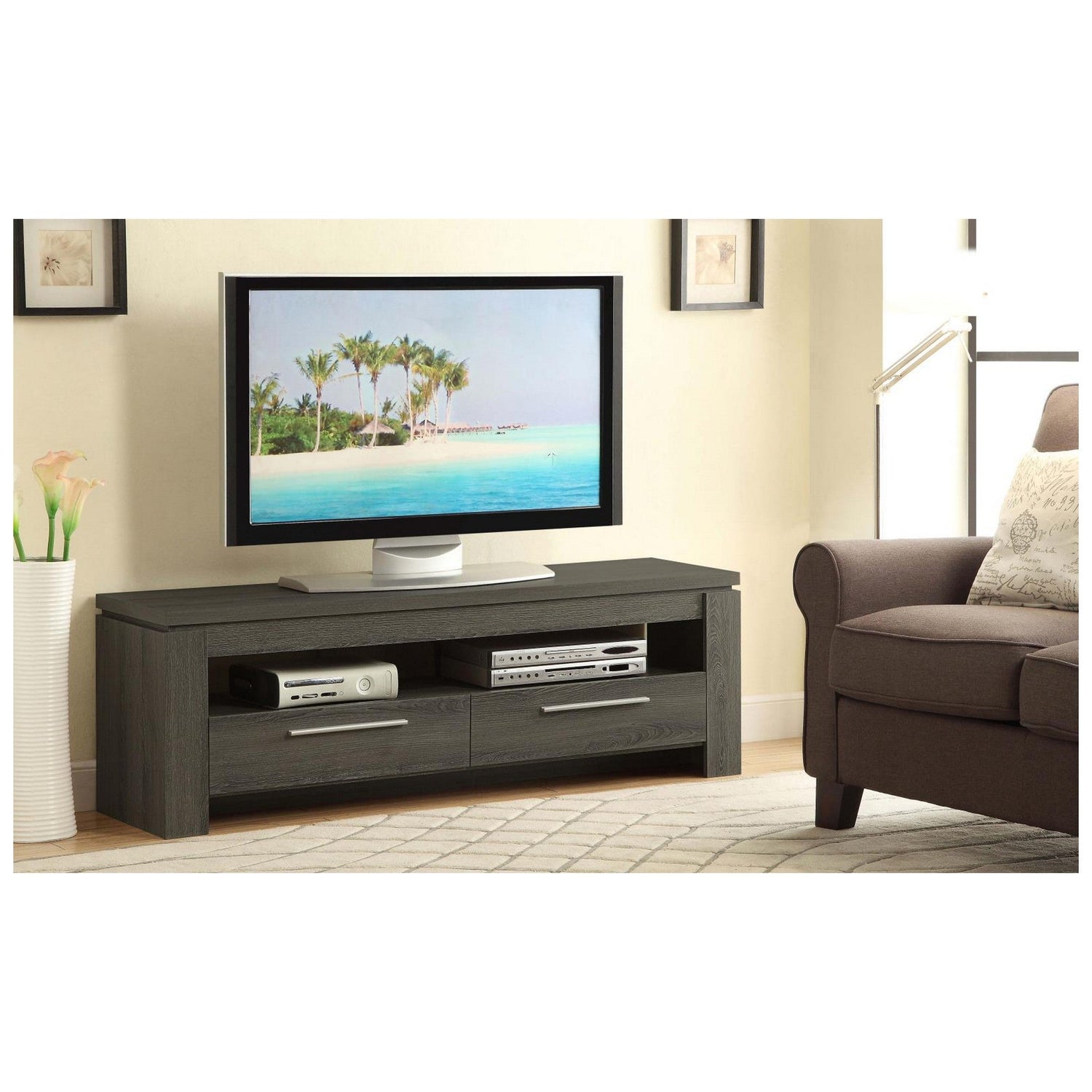 Elkton 2-drawer TV Console Weathered Grey 701979