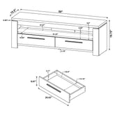 Elkton 2-drawer TV Console Weathered Grey 701979