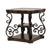 Laney End Table Deep Merlot and Clear 702447