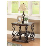 Laney End Table Deep Merlot and Clear 702447