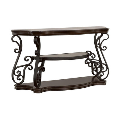 Laney Sofa Table Deep Merlot and Clear 702449